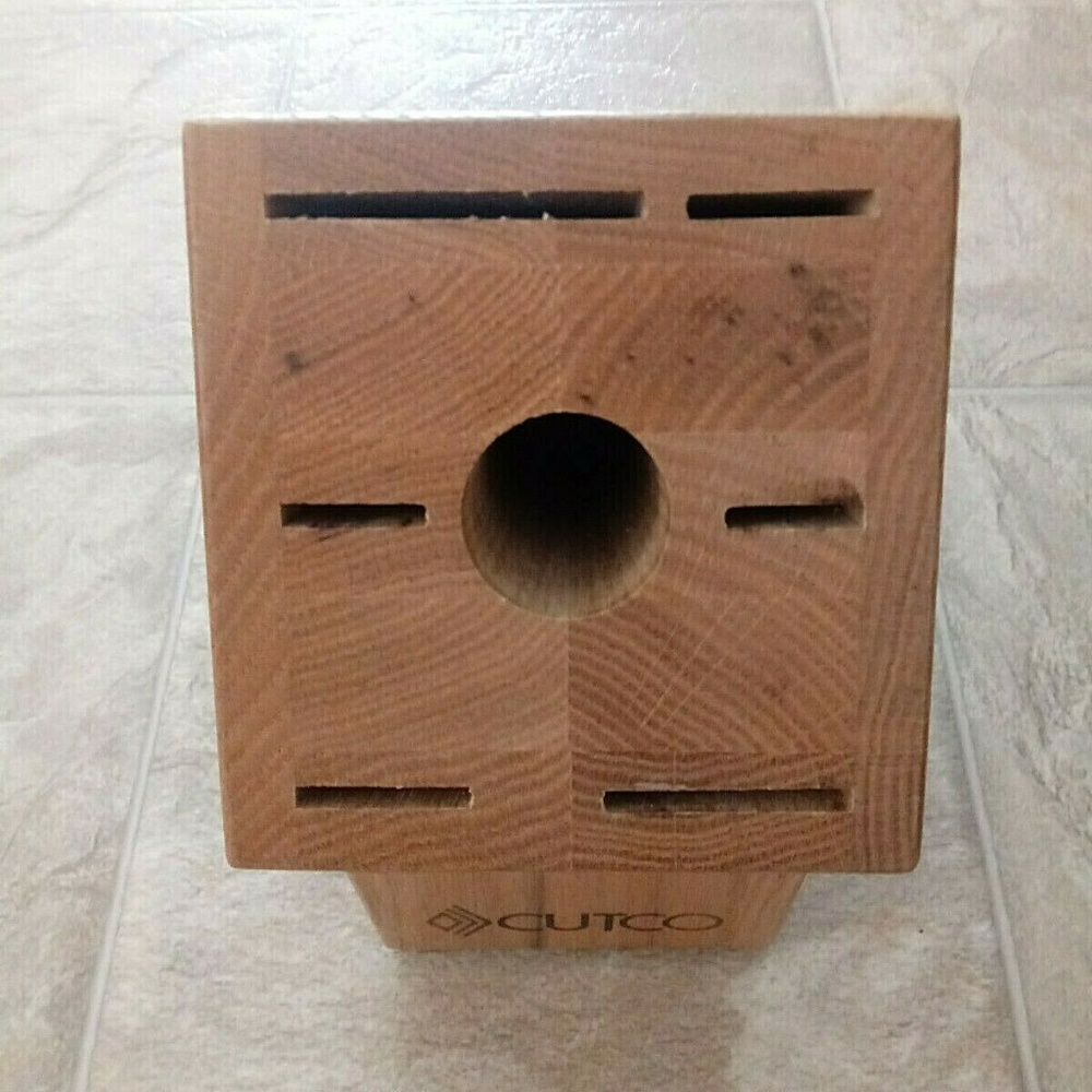 CUTCO Galley 13 Knife Set Holder Wooden Block